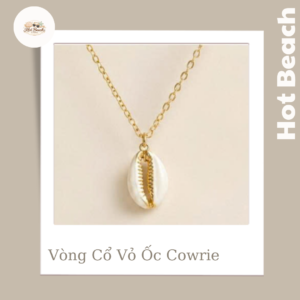 Vòng cổ vỏ ốc cowrie Hot Beach phụ kiện đi biển thời trang nữ