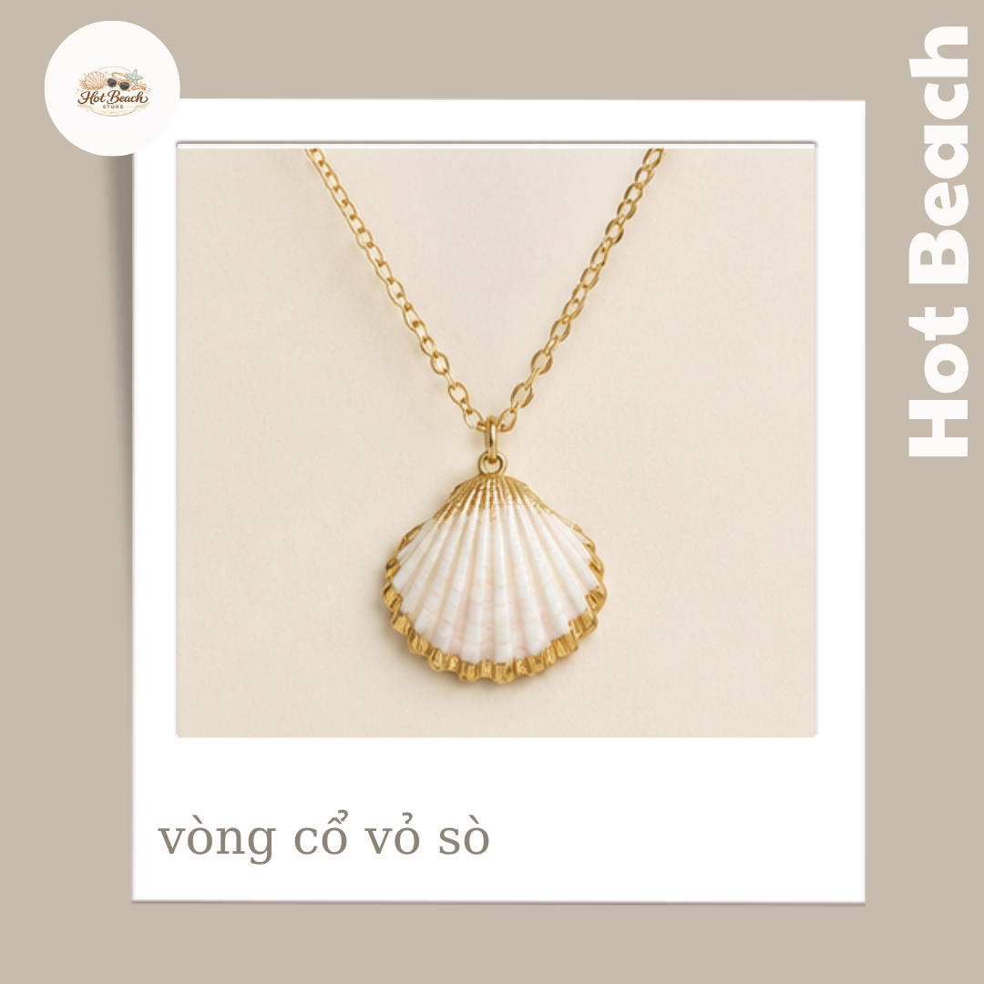 Vòng cổ vỏ sò Hot Beach phong cách đi biển sang trọng